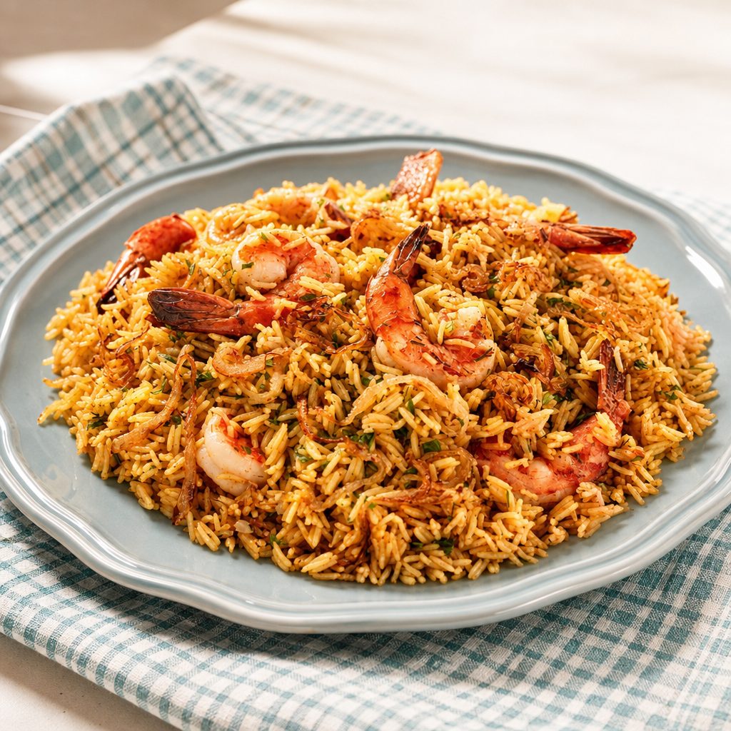 Shrimp Biryani.