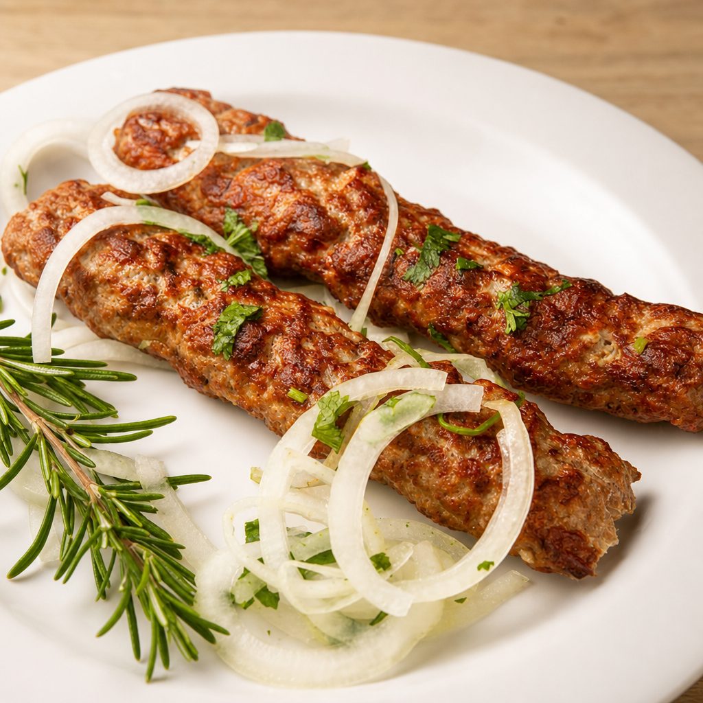 Chicken Seekh Kebabs (2pcs).
